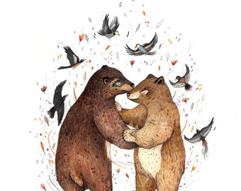 BEAR DANCE // Signed A3 print