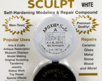 KIT includes: 1/4 lb WHITE Apoxie Sculpt - DIY, Snap Jewelry, Aves, Apoxie Sculpt, Model Making, Found Objects, Steampunk, Cosplay