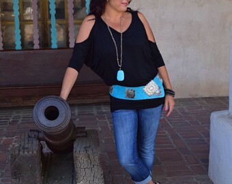 Western Leather Hip Belt
