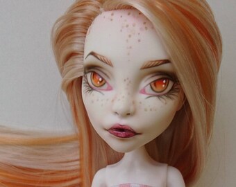Ooak monster high doll, Spectra repainted, rerooted/ re-haired and dressed in handmade doll clothes