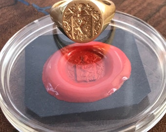 Gold signet ring