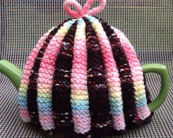 Hand Knitted Pleated Tea Cosy