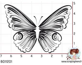 Has SCR149 scraposphere rubber stamp mount Butterfly