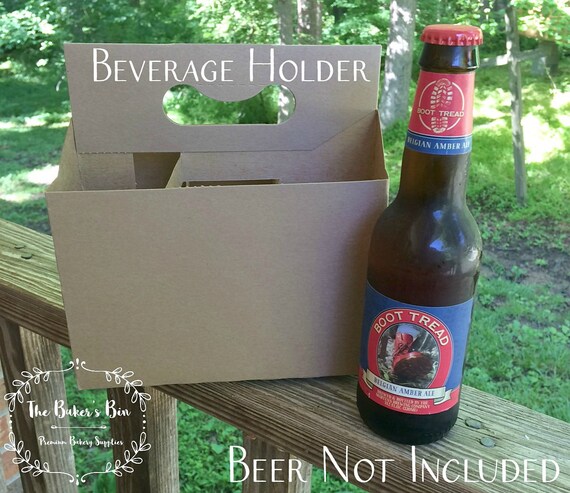 Download 6 Pack Beer Carrier 12 Oz Bottle Holders Kraft Cardboard Yellowimages Mockups
