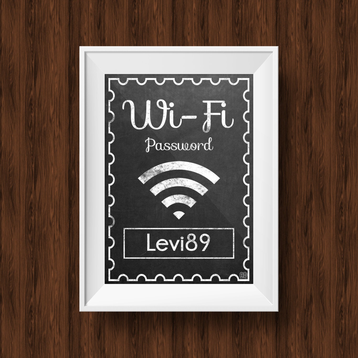 It's just a picture of Crafty Wifi Password Card Template This is a graphic of Crafty Wifi Password Card Template
