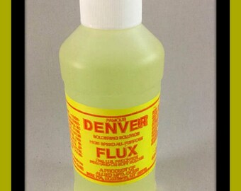 8 Oz Bottle Denver Soldering Flux, for Soldering Jewelry, Collages, Soldered Art and Stained Glass, Stained Glass Flux, Liquid Flux,