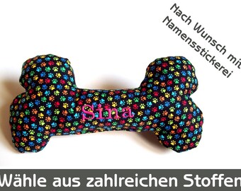 Quietschie, Quietschi, Hundeknochen, Stoffknochen, Spielzeug Knochen Hund, Hundespielzeug, Squeaker Hund, Rassel Hund