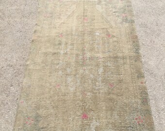 6.9x4.2 feet 211x127 cm, Anatolian Rug, Oushak Anatolian Carpet Rug, Tribal Rug,Vintage Turkish Rug,Bohemian Carpet Rug, Turkish Ethnic Rug,
