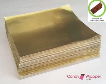 FOOD GRADE Silver or Gold Candy Bar Foil - Pack of 1000