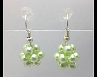 Bouquet of glass beads earrings