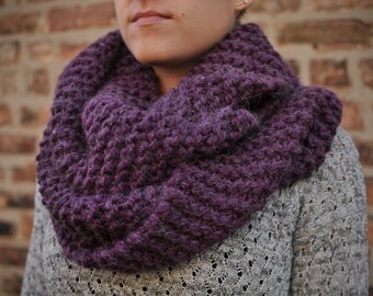 Hand Knit Bulky Infinity Scarf