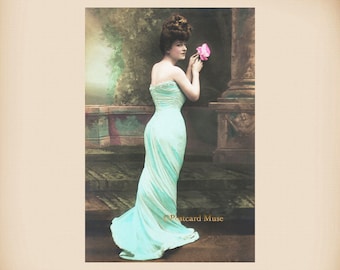 Elegant Gibson Girl New 4x6 Vintage Postcard Image Photo Print LE82