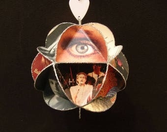 Styx Band Album Cover Ornament Made Of Record Jackets, Tommy Shaw, Dennis DeYoung
