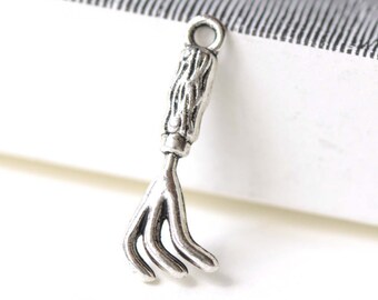 Antique Silver Rake Fork Tool Charms 10x26mm Set of 10 A8269