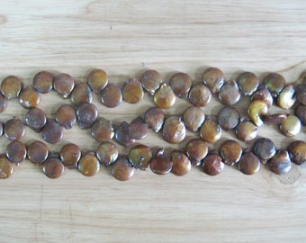 12mm Brown Freshwater Coin Pearl