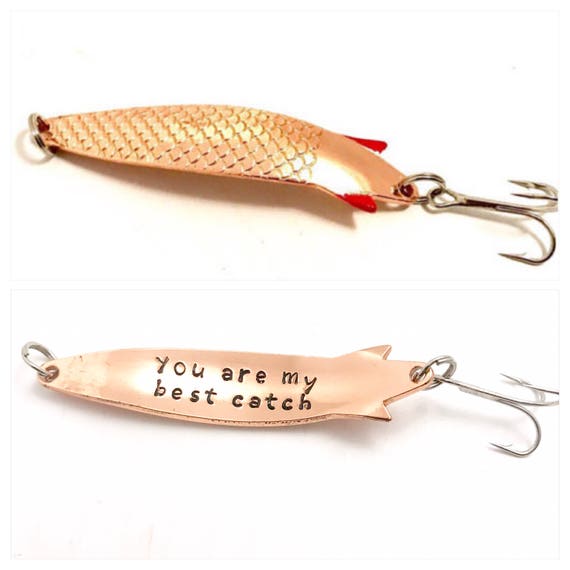 You are my best catch metal fishing lure anniversary gift for