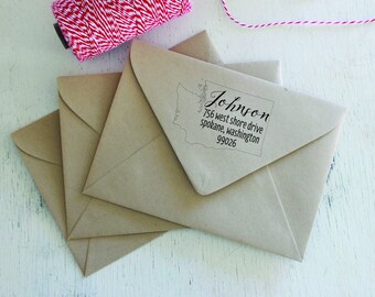 Washington - State Self-Inking Personalized Return Address Stamp