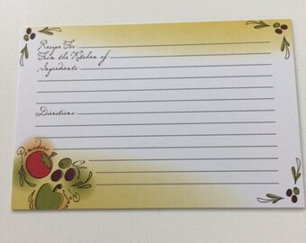 1 pack of 6 x 4 Recipe Cards