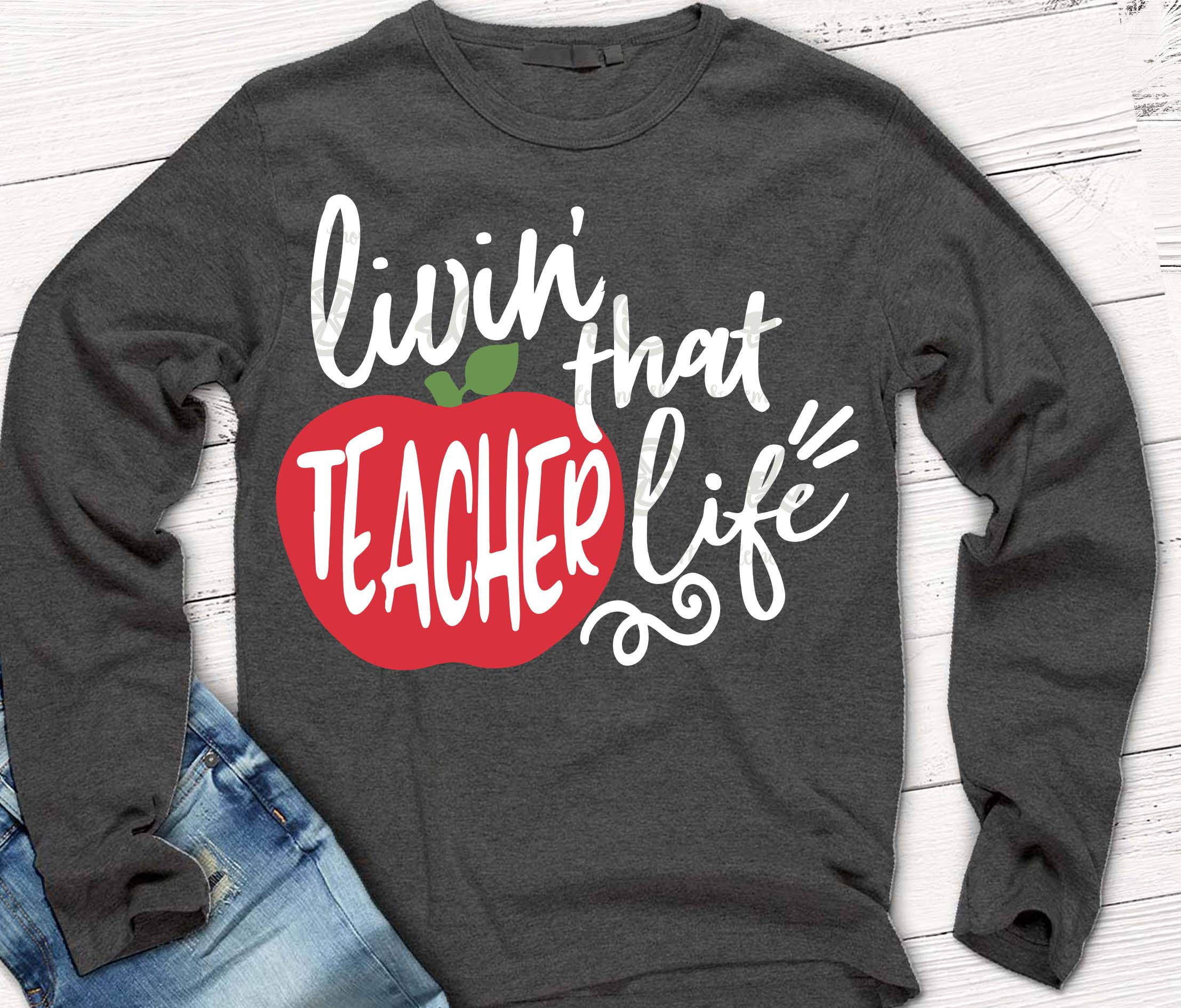 Download Teacher svg Livin' that teacher life svg school svg