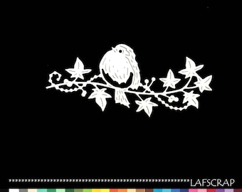 Cut bird branch scrapbooking embellishment die cut scrap album animal deco paper