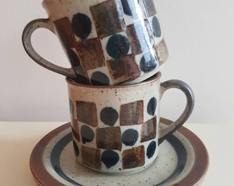 Tea & Coffee Cups - Mugs - Retro - Hand Painted - Kitchenalia - Gift