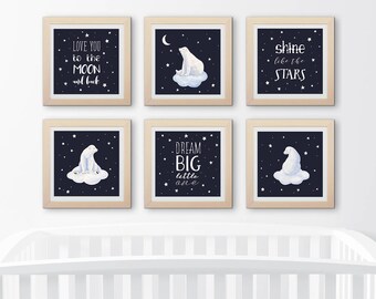 Cute bear/Dream big/Sweet dream/Nursery quote/Nursery wall art/Nursery decor/Digital print/Baby gift/Cute animal print/Christmas poster