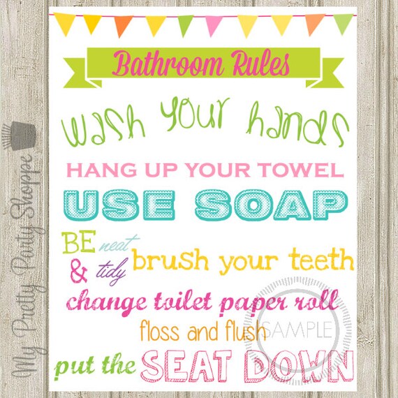 Crafty image for printable bathroom rules Peaceful image inside printable bathroom rules