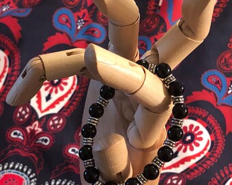 Obsidian Beaded Bracelet