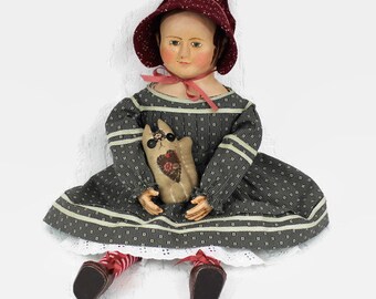 Polly. Reproduction Izannah Walker doll Civil War 19th century 18 inch