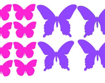 Items Similar To Patterned Butterfly Wall Decal - Vinyl Butterfly Wall ...