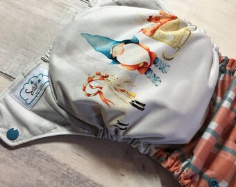 Gnomemade Christmas AI2 cloth diaper