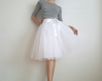 Tulle petticoat Light version white 60 cm