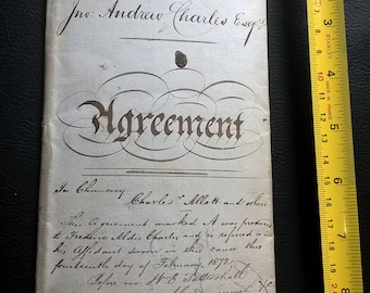 Kelham Island Sheffield 1867 Agreement Deed