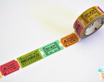 Illustrated Faith Delight In His Day Ticker Tape Washi Tape