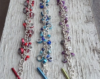 Knitting needle- 'not-so-simple' bracelet
