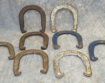 2 Sets Horse Shoes Pony Farrier Western Cowboy Arts Crafts Horseshoes Vintage