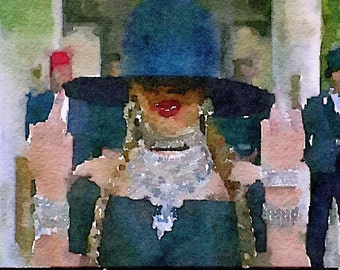 Beyonce Watercolor Print