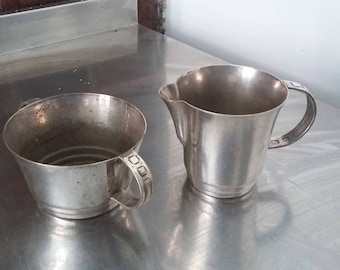 Vintage Silver Plated Jug and Sugar Bowl