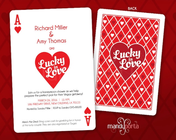 Las Vegas Themed Bridal Shower Invitations 3