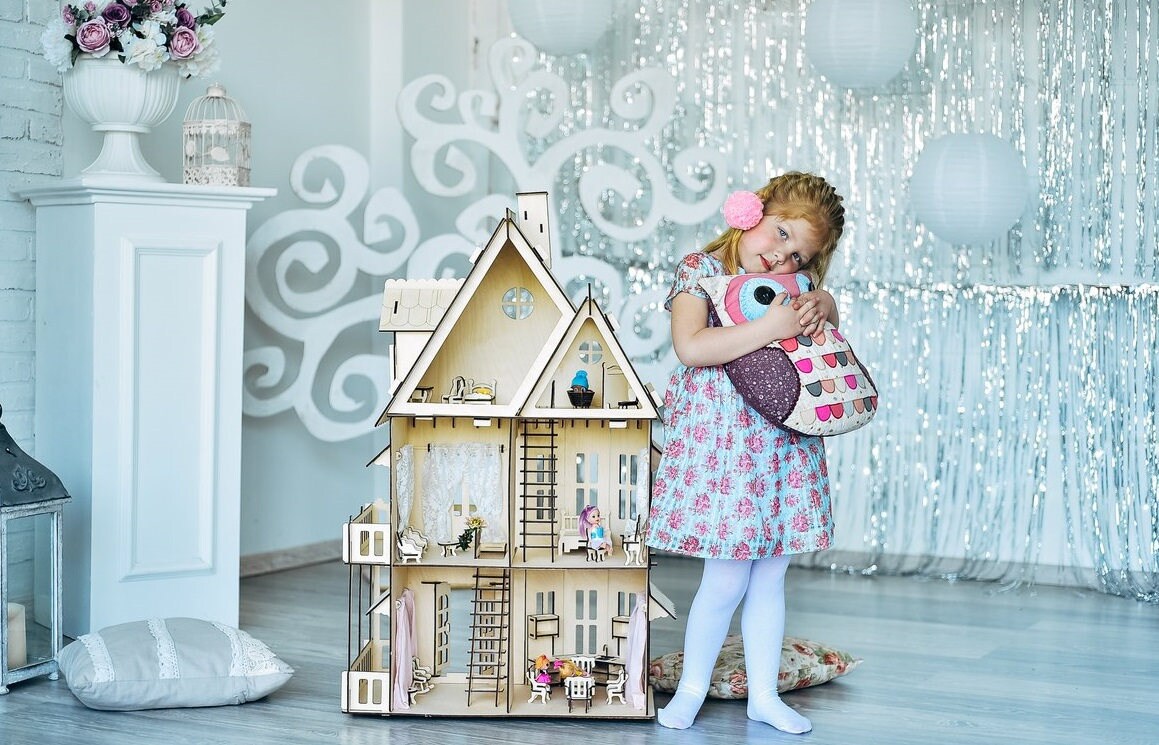 Doll House Castle Dollhouse Kit Miniature Doll House