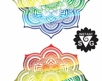 Download Mandala Rainbow Design Mandala SVG Rainbow Mandala clipart