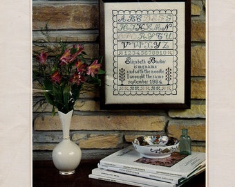 ELIZBETH'S SAMPLER Counted Cross Stitch Barkraft Sampler Heirloom Designs