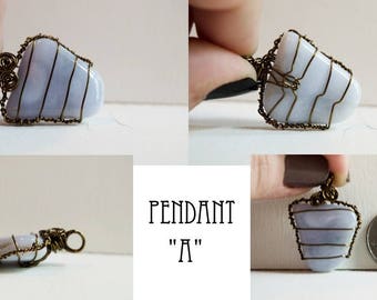 Blue Lace Agate Pendant