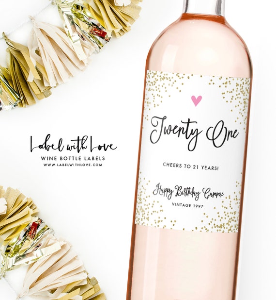 birthday wine label co33 advancedmassagebysara