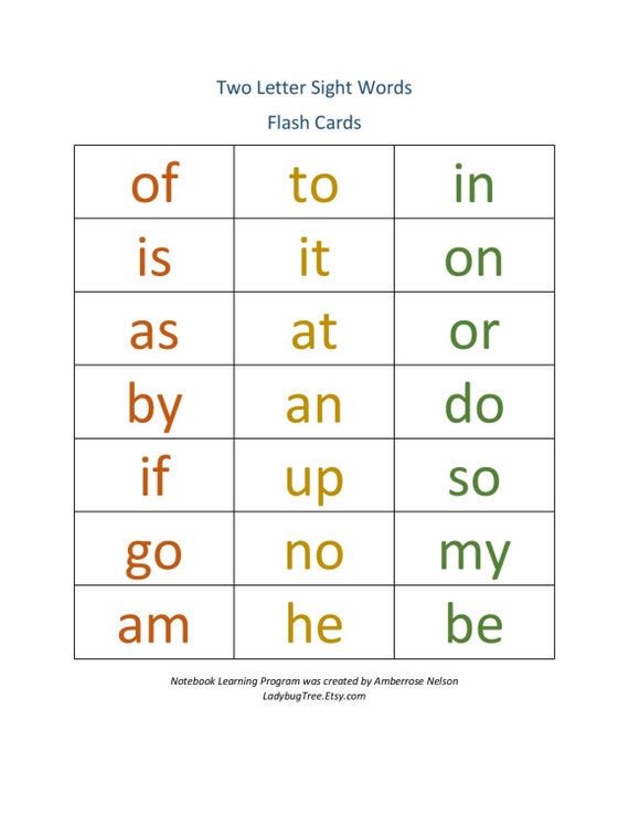 Items Similar To Two Letter Sight Word Workbook Worksheets For Learning items-similar-to-two-letter-sight-word-workbook-worksheets-for-learning
