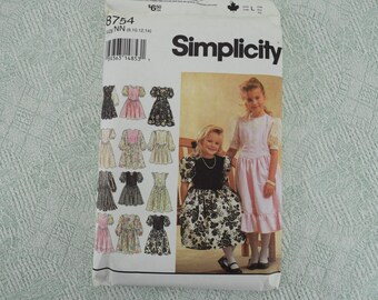 Simplicity Sewing Pattern 8754 childs girls dress from 1993