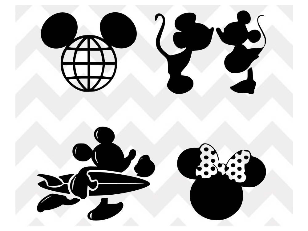 Free Free 226 Disney Silhouette Cricut Floral Mickey Svg SVG PNG EPS DXF File