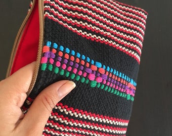 Embroidered loom cosmetic case