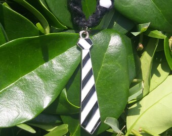 Black and White Tie Necklace