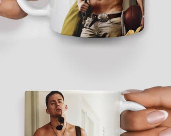 Channing Tatum topless custom name mug - Christmas mug - Funny mug - Rude mug - Mug cup 4P030